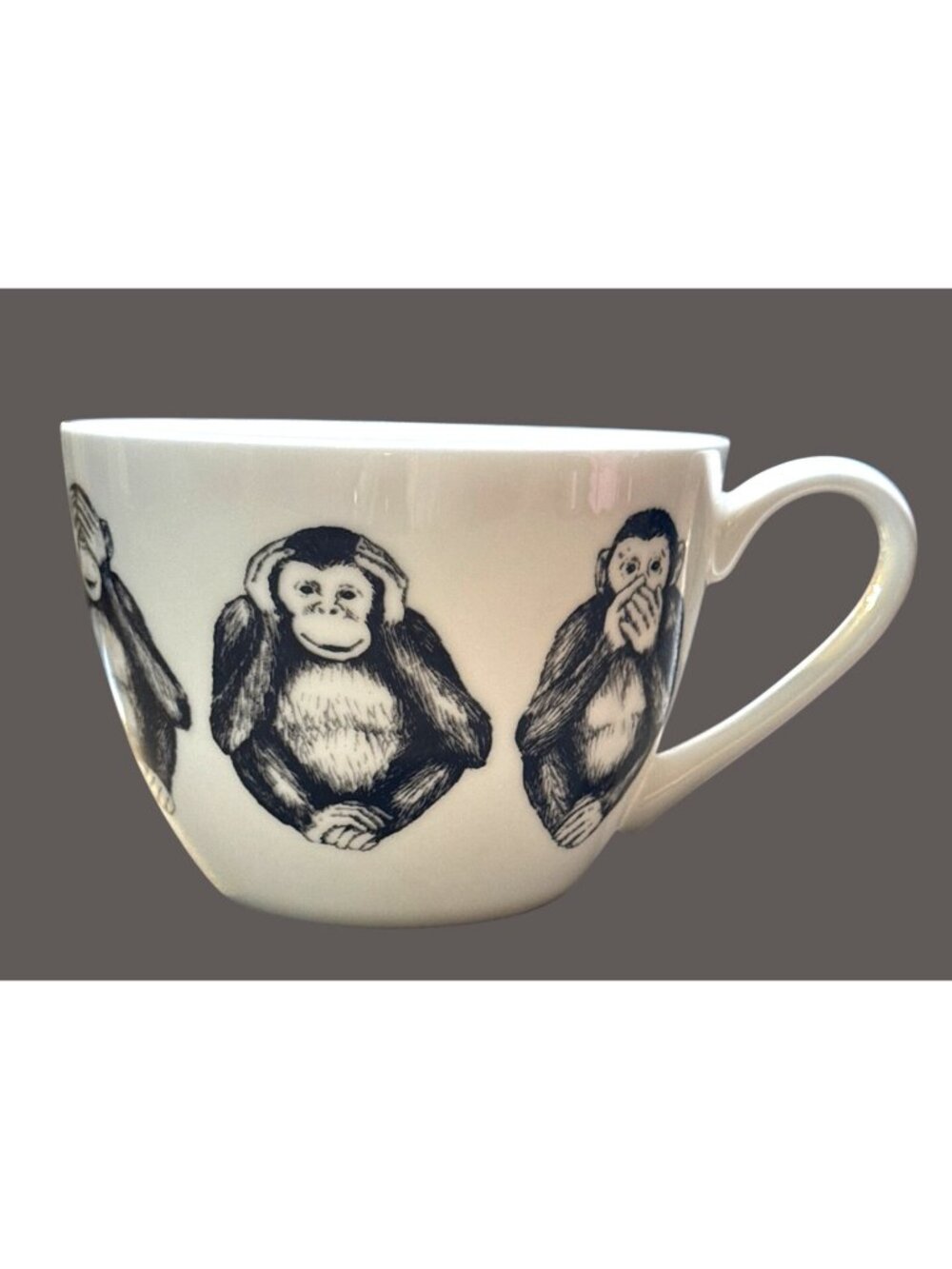Vintage Portobello by Design "Speak No Evil" Large China Coffee Mug/Cup, Wise Mo